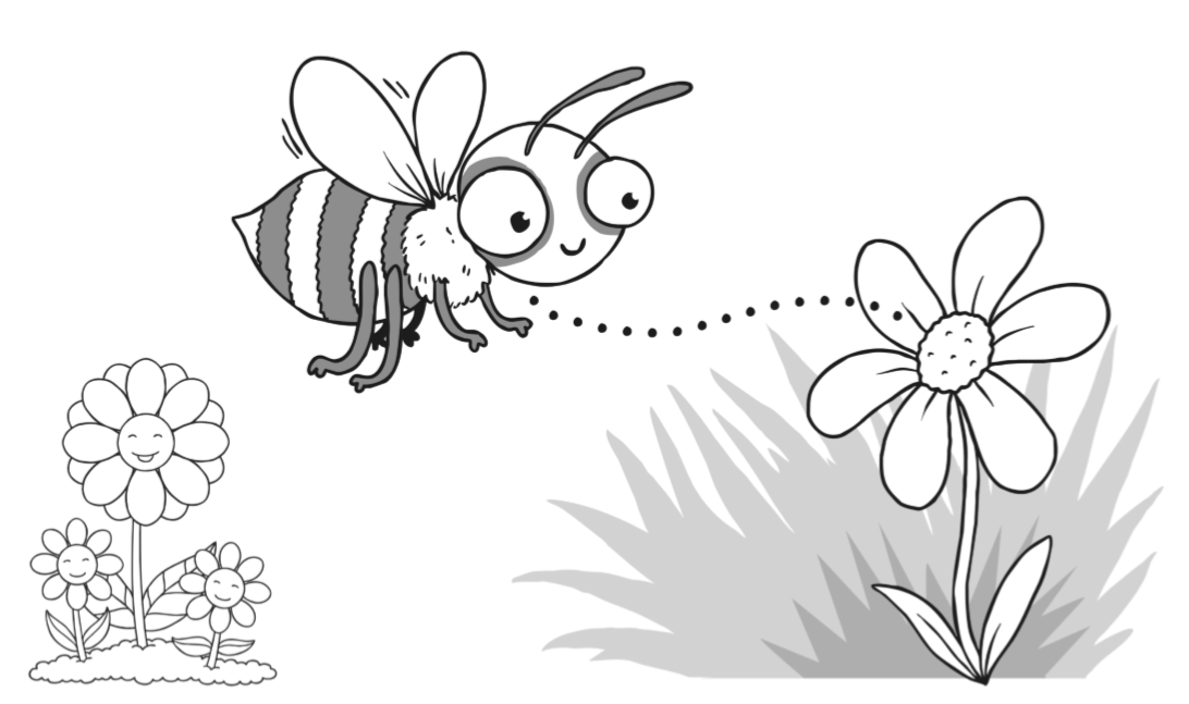 动手动脑益智游戏模板一小蜜蜂采花蜜卡片(家庭版)